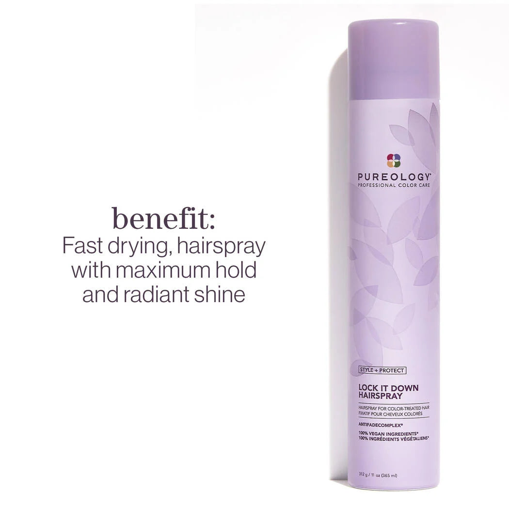 Pureology Style + Protect Lock It Down Strong Hold Hairspray 312G / 10.5OZ