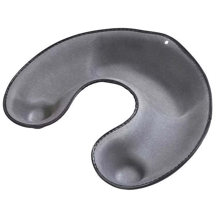 Gray neck tray for chemical services on a white background