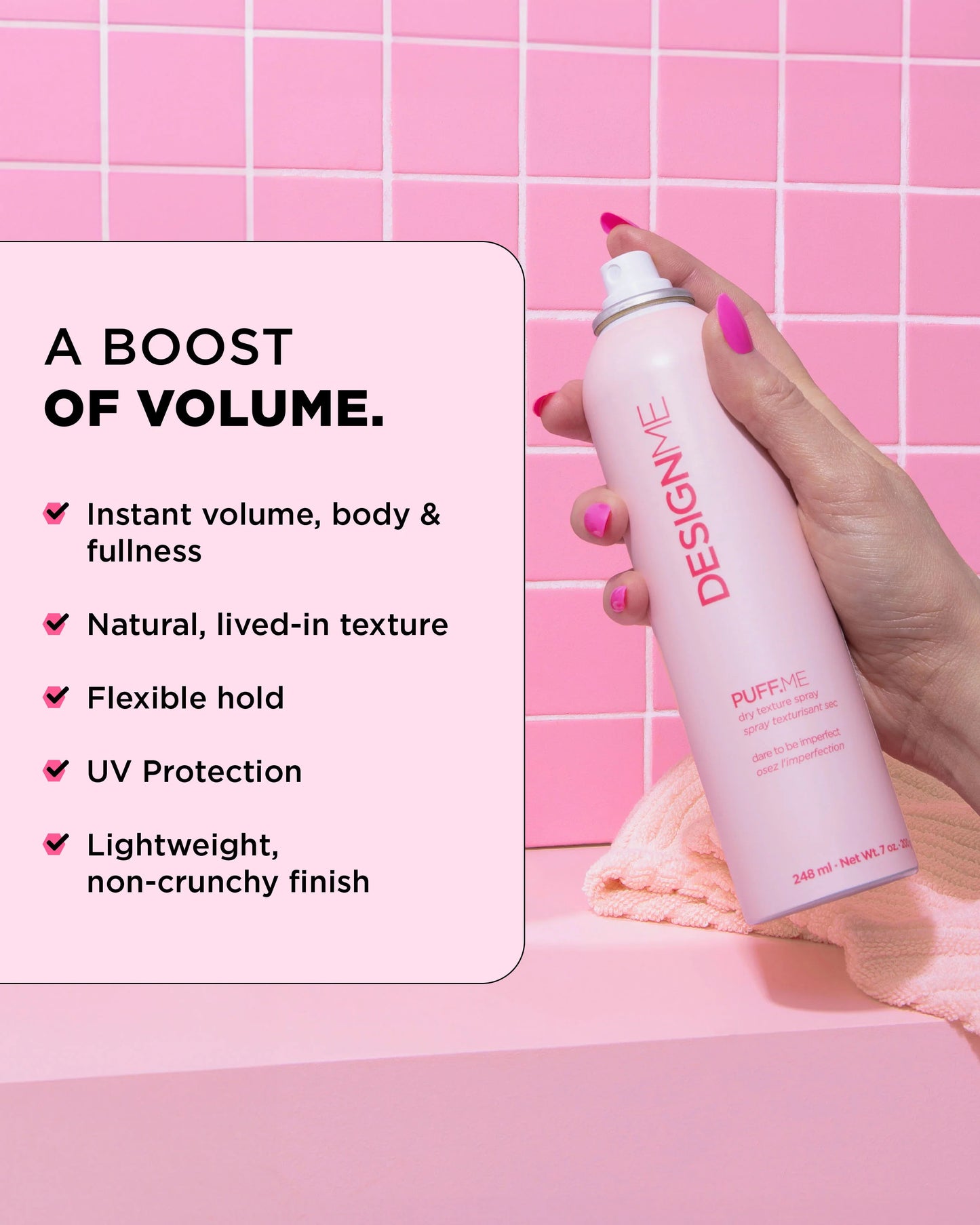 DesignMe PuffME Dry Texture Spray Benefits
