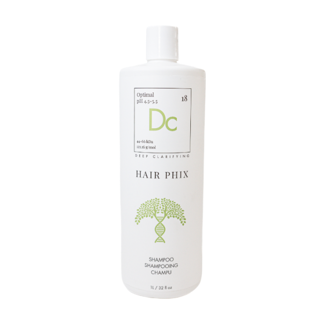 Hair Phix shampoo bottle on a white background