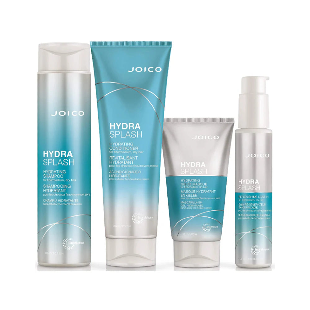 Joico Hydra Splash hair care products 4; shampoo, conditioner, mask and leave in for fine to normal dry hair