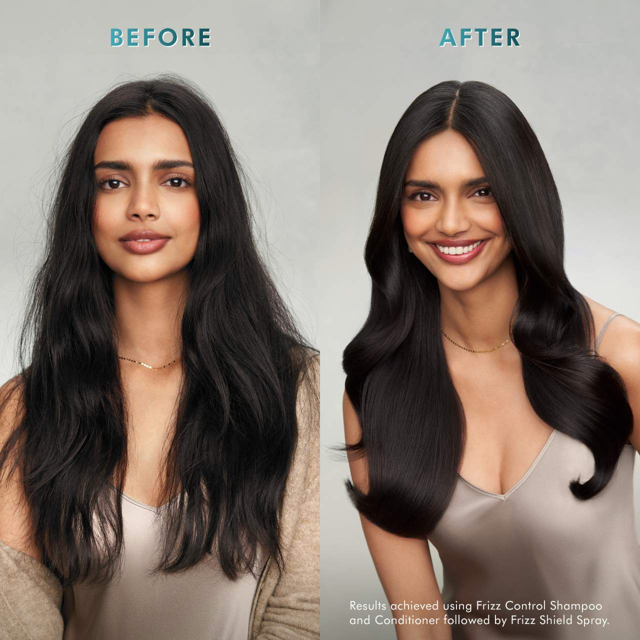 Moroccanoil Frizz Shield Spray Before after