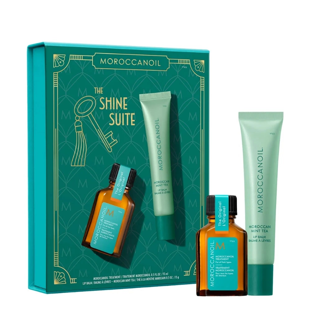 Moroccanoil The Shine Suite Original Treatment + Moroccan Mint Tea Lip Balm Duo