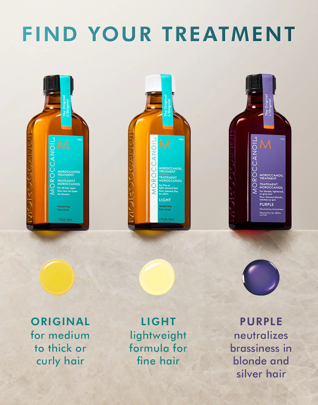 Moroccanoil Treatment Purple Vs Original Vs Light