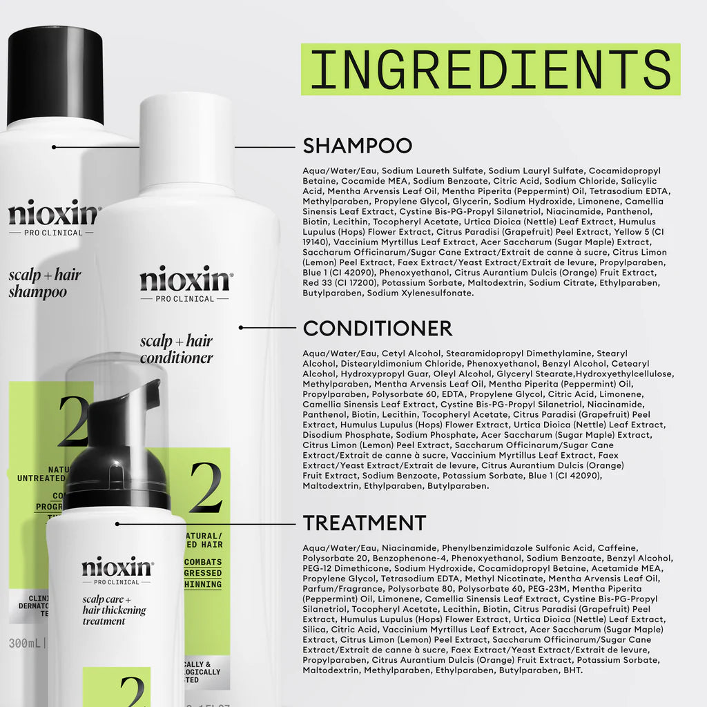 Nioxin Kit System 2 - Natural Hair, Progressed Thinning