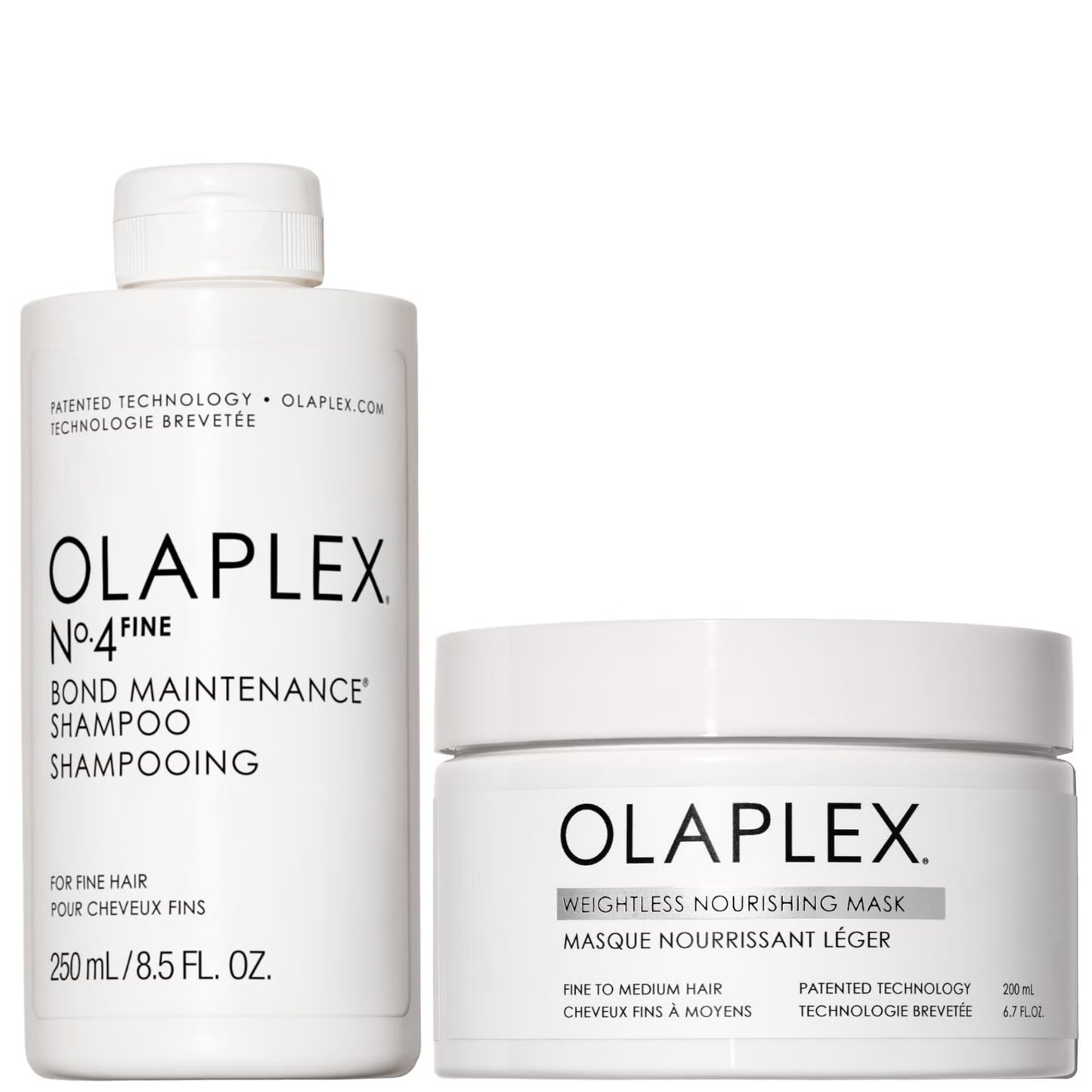 Olaplex Bond Maintenance Fine Shampoo and Weightless Nourishing Mask Duo