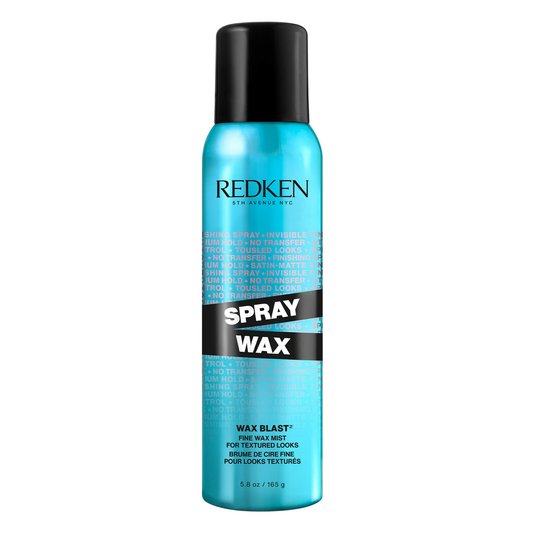 Redken Spray Wax aerosol can on a white background