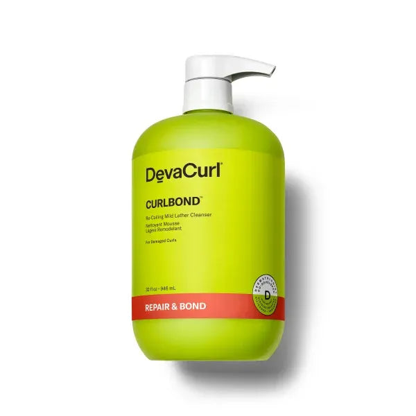 Devacurl Curlbond bottle on a white background