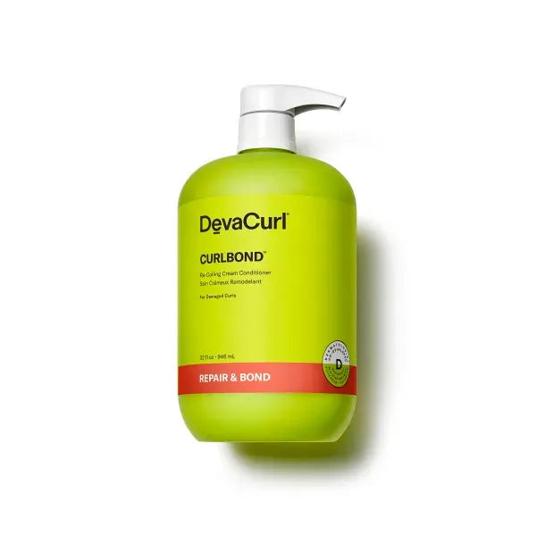 Devacurl Curlbond conditioner bottle on a white background