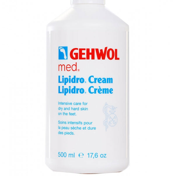 Gehwol Lipidro Cream bottle with pump on a white background