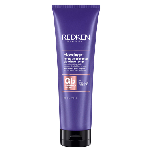 Redken Blondage hair product tube on a white background