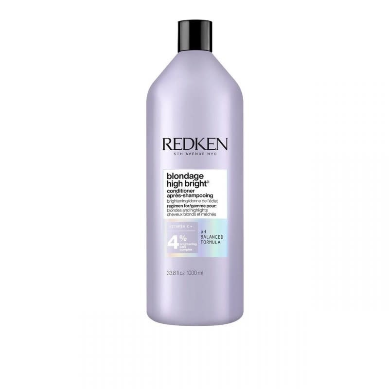 Redken Blondage High Bright shampoo bottle on a white background