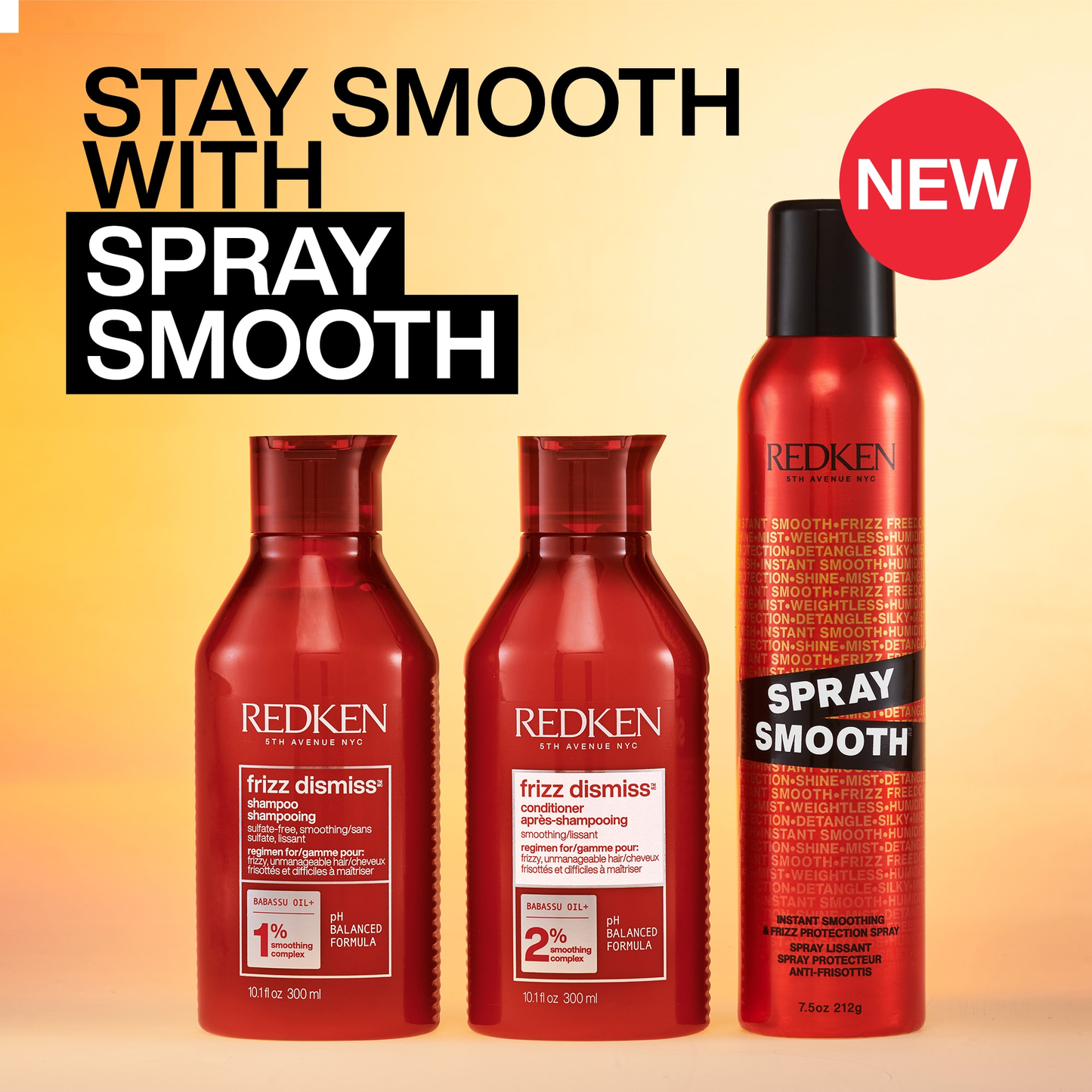 Redken Spray Smooth 7.5oz/212g | Instant Smoothing and Frizz Protection
