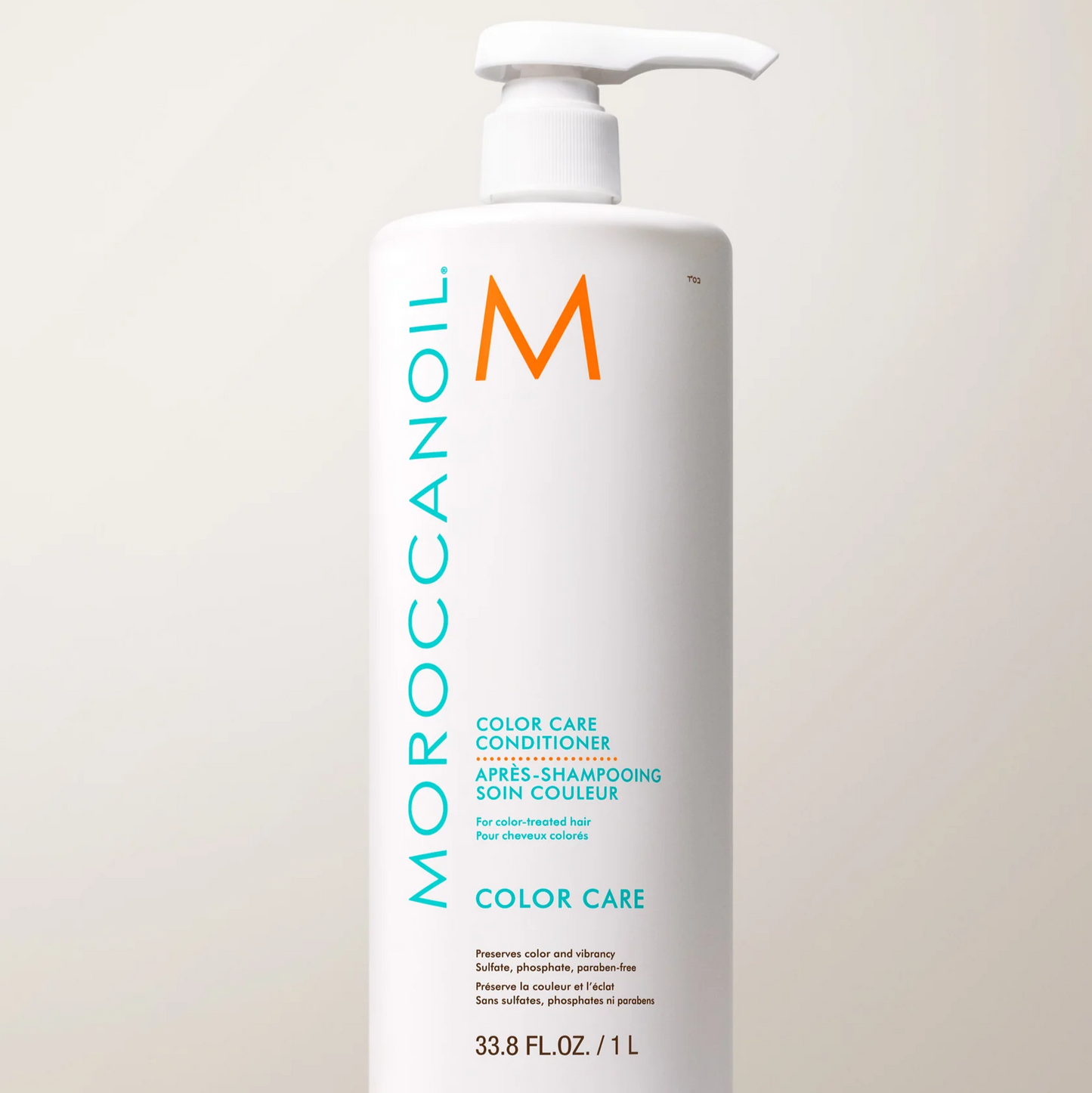 Moroccanoil Color Care conditioner bottle on a light background