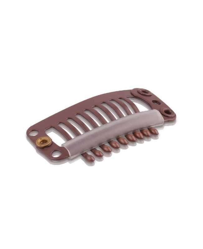 Replacement Clips for Hair Extensions Set of 10 Brown