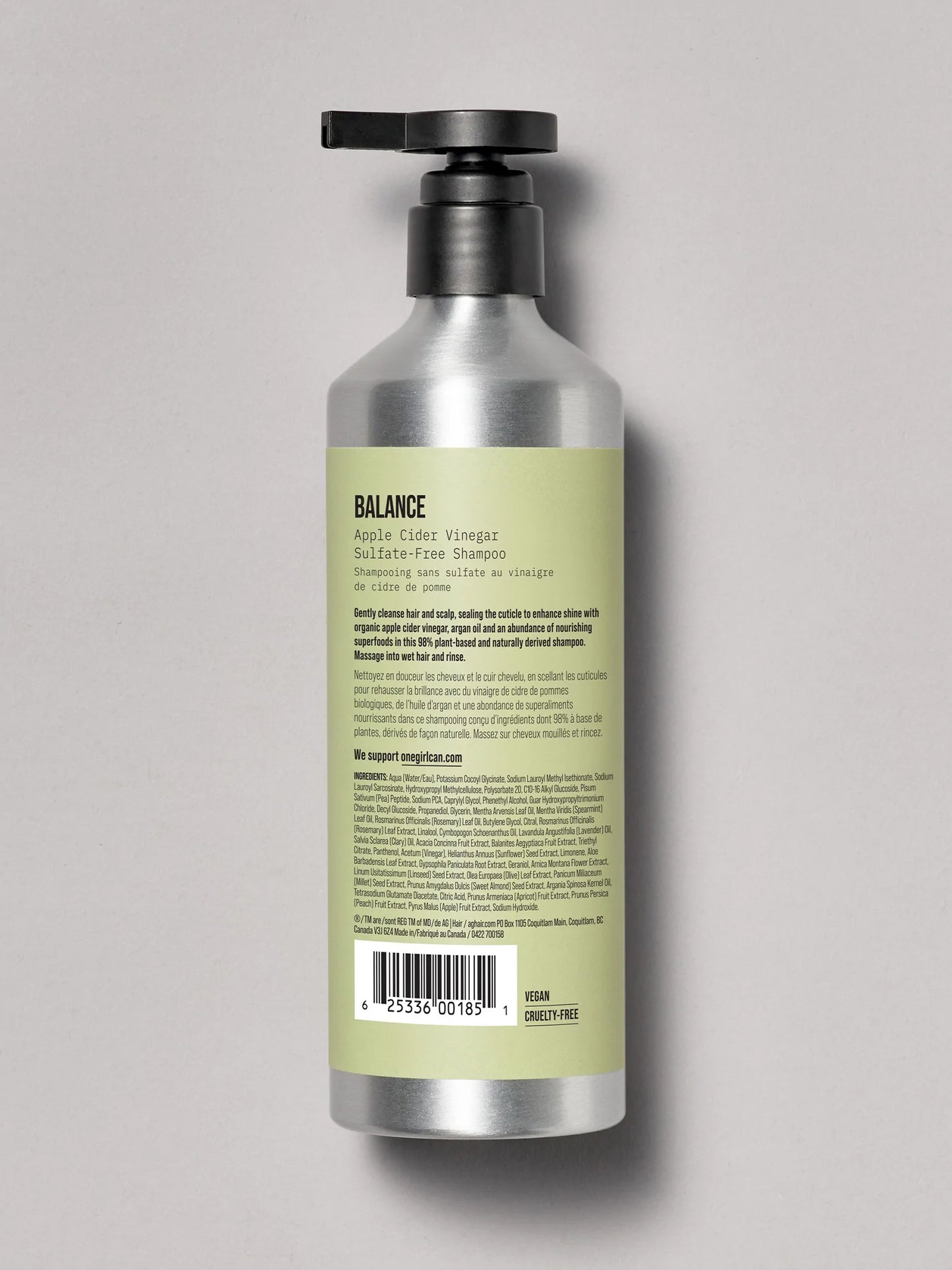 AG Balance Shampoo 355ml Ingredients