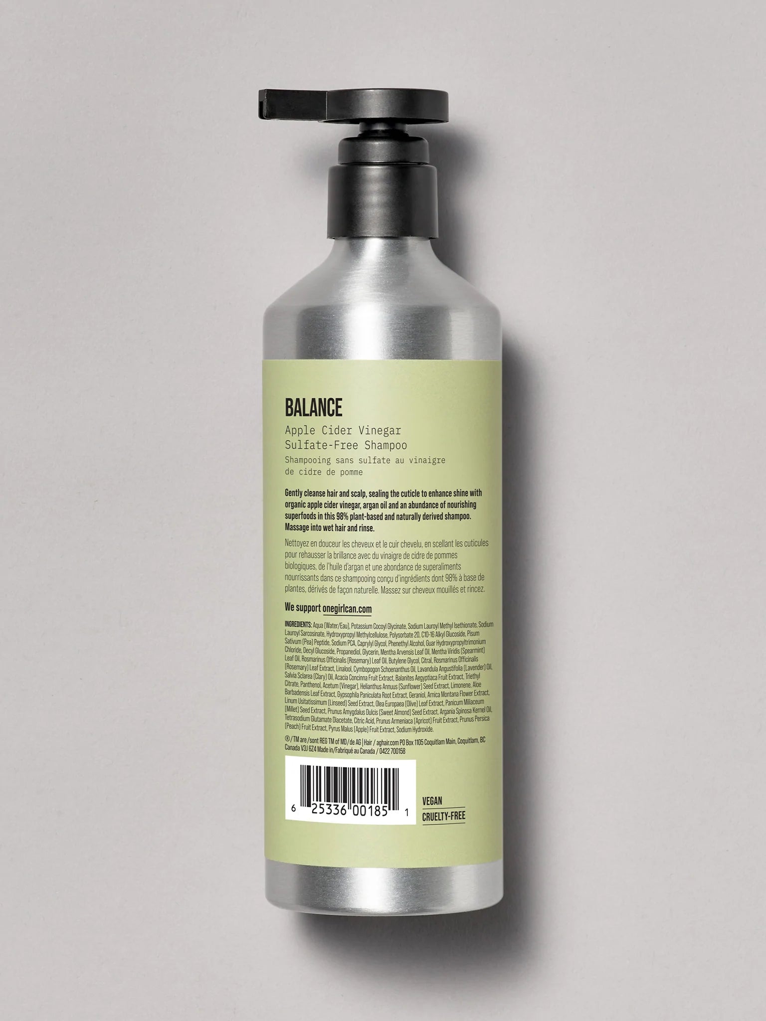AG Balance Shampoo 355ml Ingredients