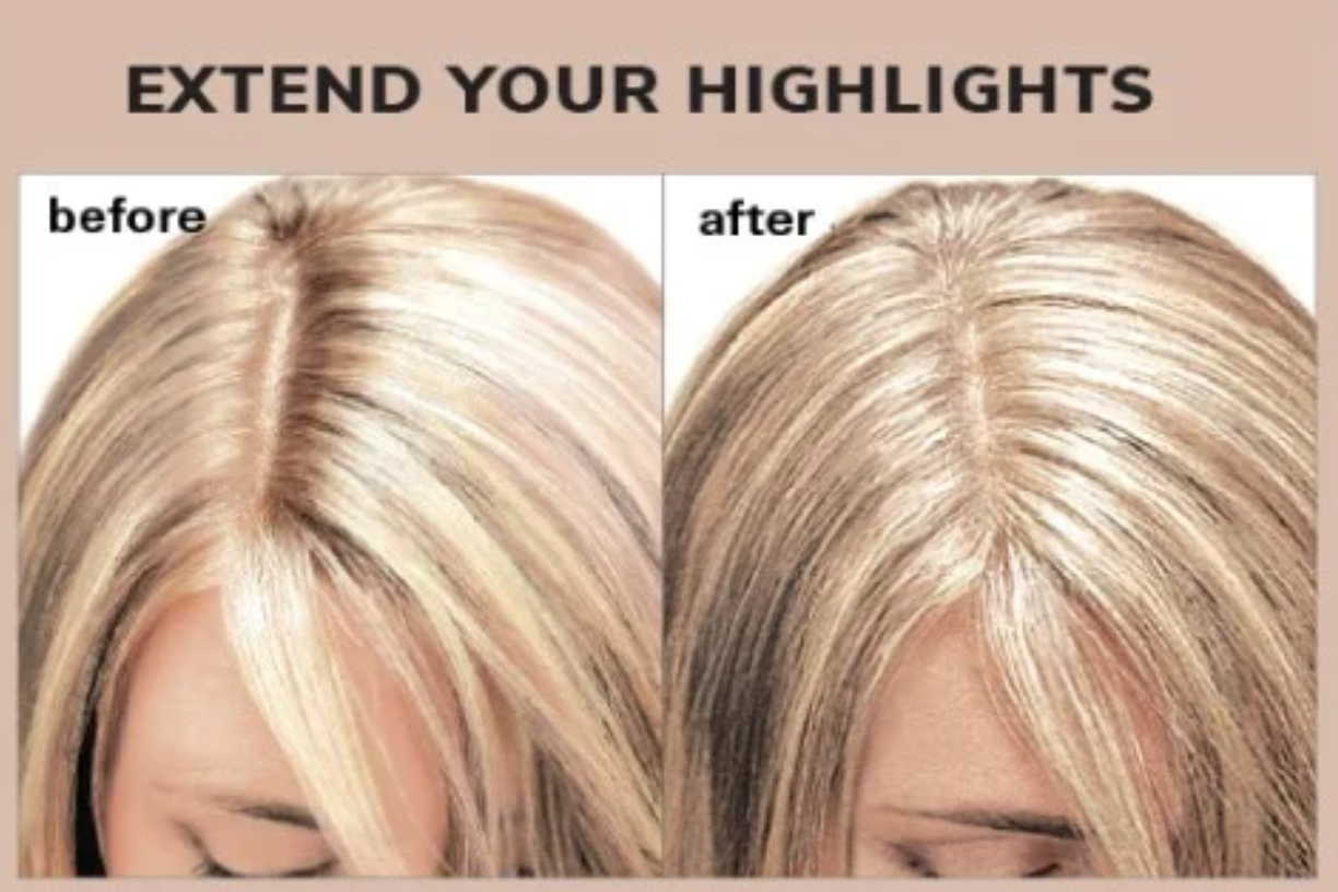Color Wow Root Cover Up Extend Highlights Before After