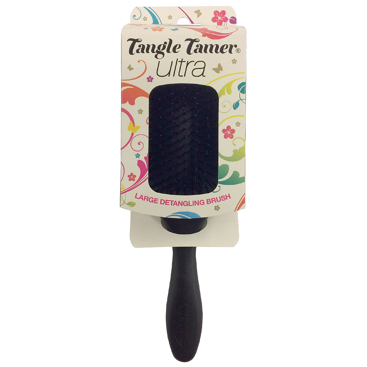 Denman D090LBLKC Premium Detangling Brush With Soft Nylon Bristles Packaging