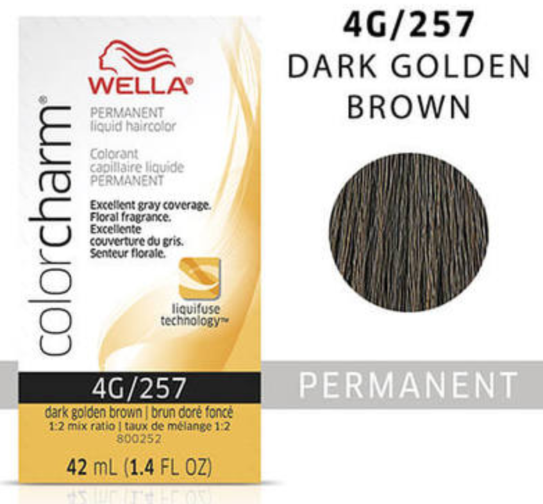 Wella (Liquid) Colour Charm - (G) GOLD 4G / 257 Dark Golden Brown 42ml / 1.4oz
