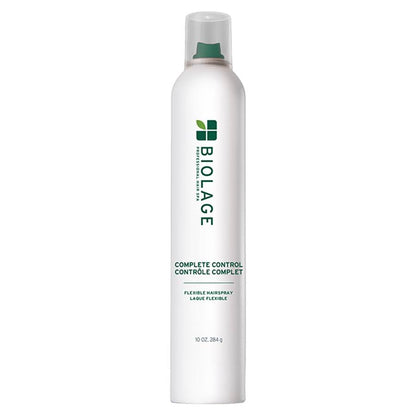 BIOLAGE Complete control hair spray bottle on a white background