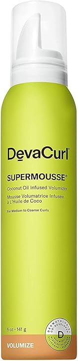 DevaCurl Supermousse Coconut Oil Infused Volumizer, Superfruits 5OZ / 141G