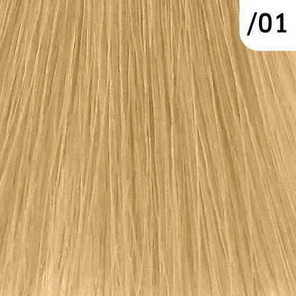 Close-up of blonde hair color swatch labeled '/01'