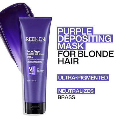 Redken Purple Depositing Mask for blonde hair on a white background