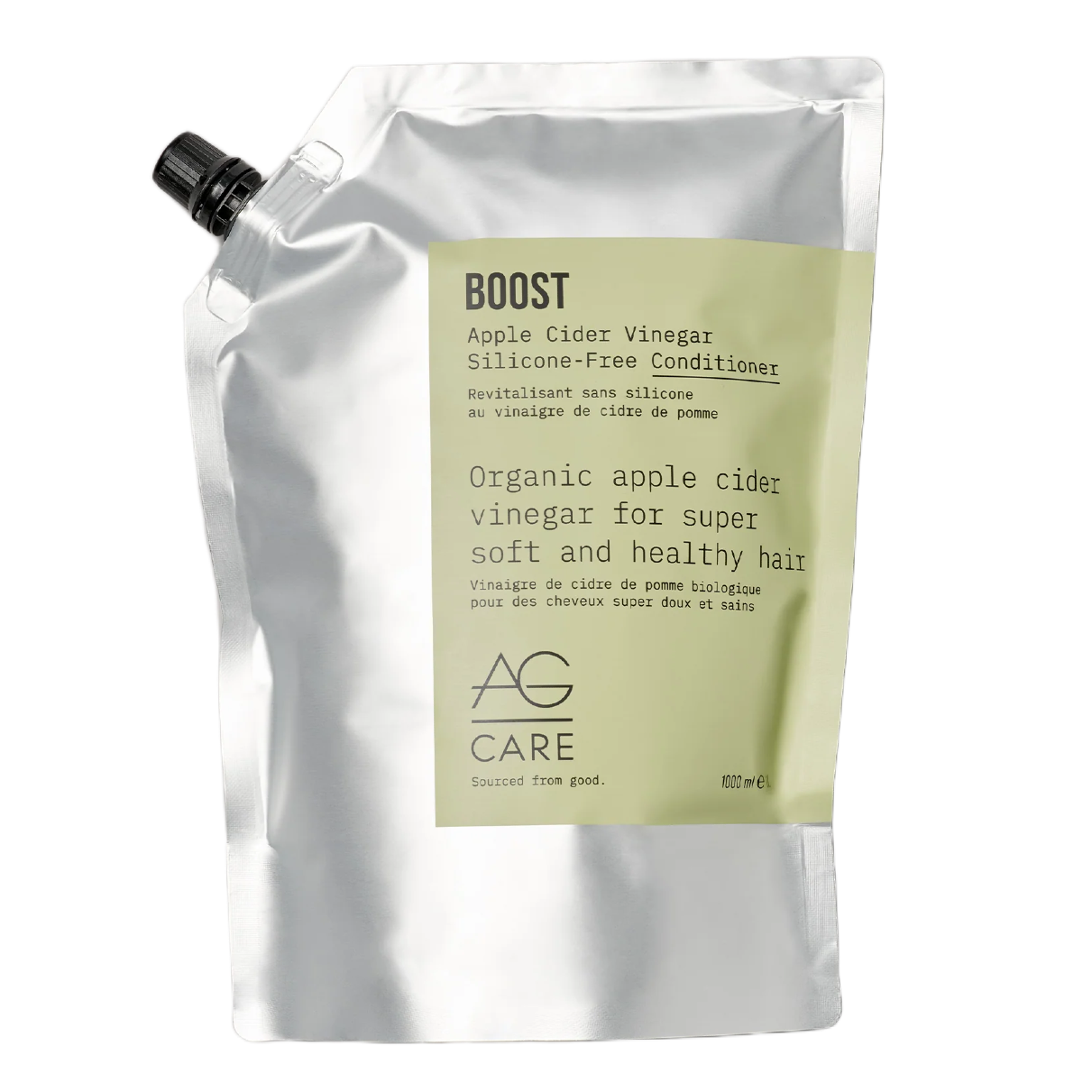 AG Care Boost Apple Cider Vinegar conditioner packaging on a white background