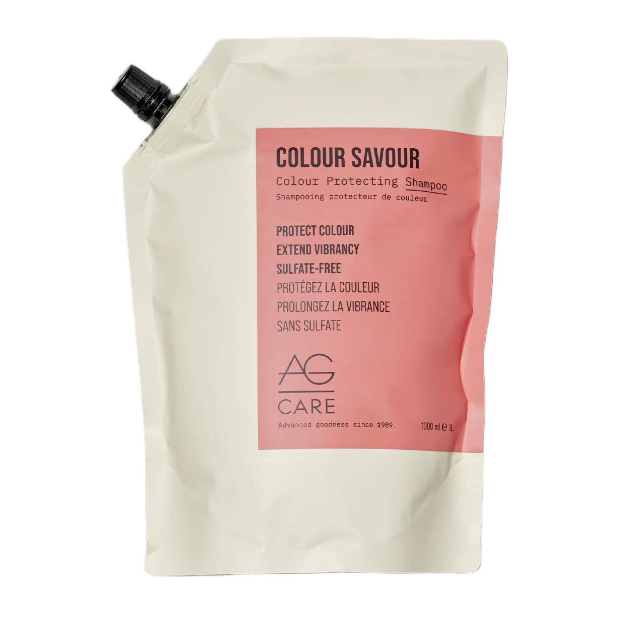 AG Care Colour Savour shampoo pouch on a white background