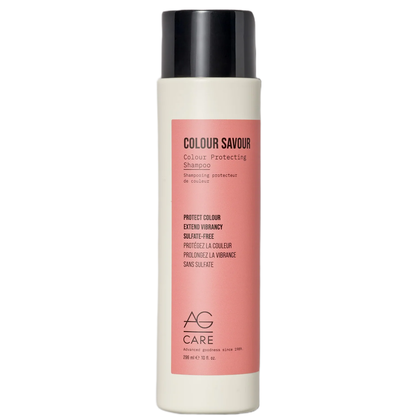 AG Care Colour Savour shampoo bottle on a white background