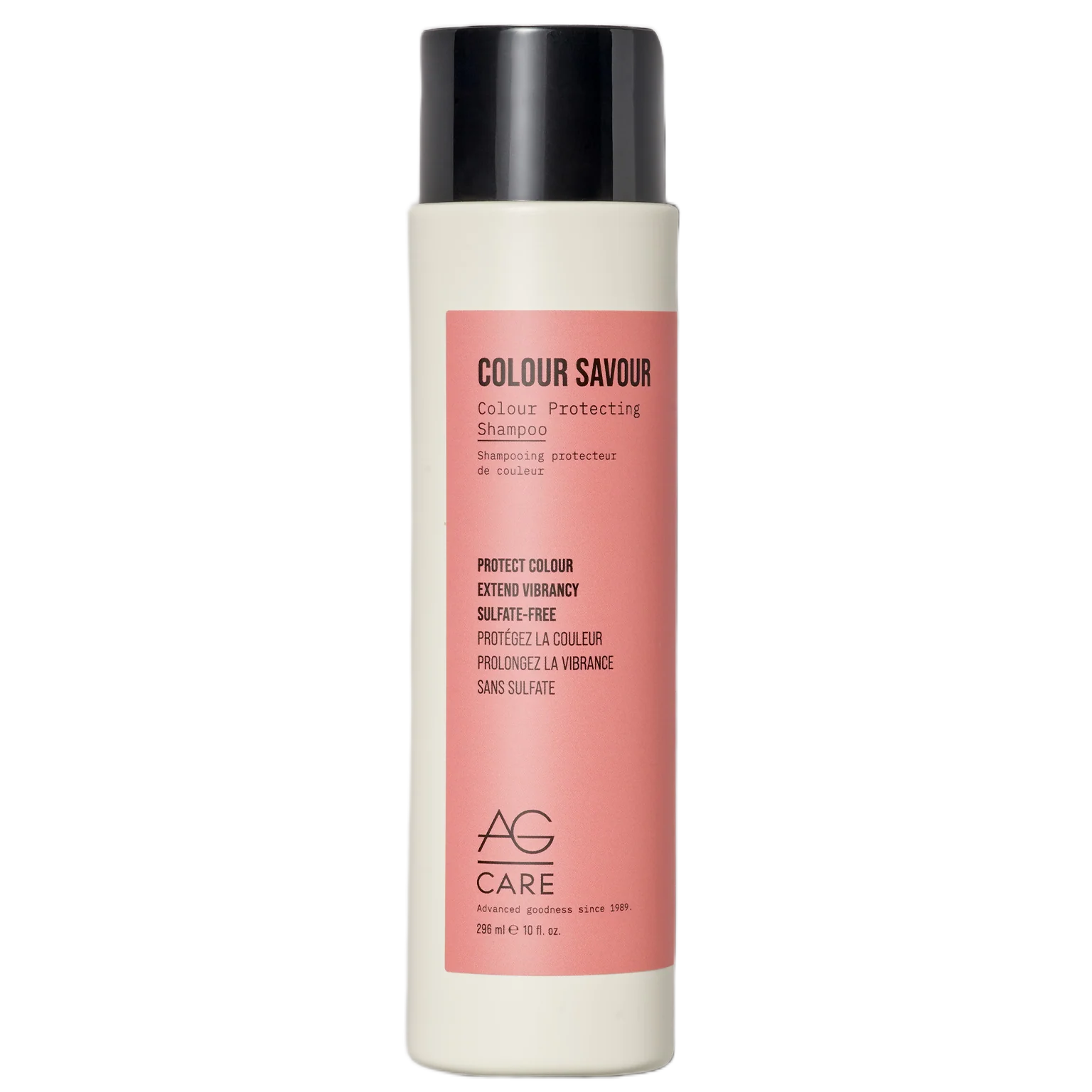 AG Care Colour Savour shampoo bottle on a white background