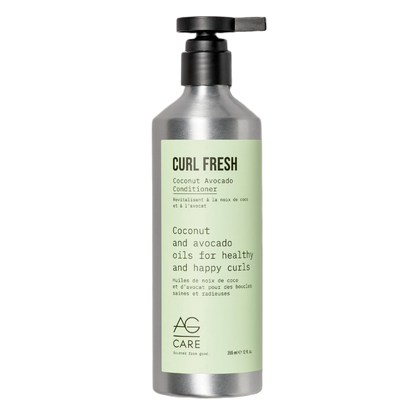 Curl Fresh coconut avocado conditioner bottle on a white background