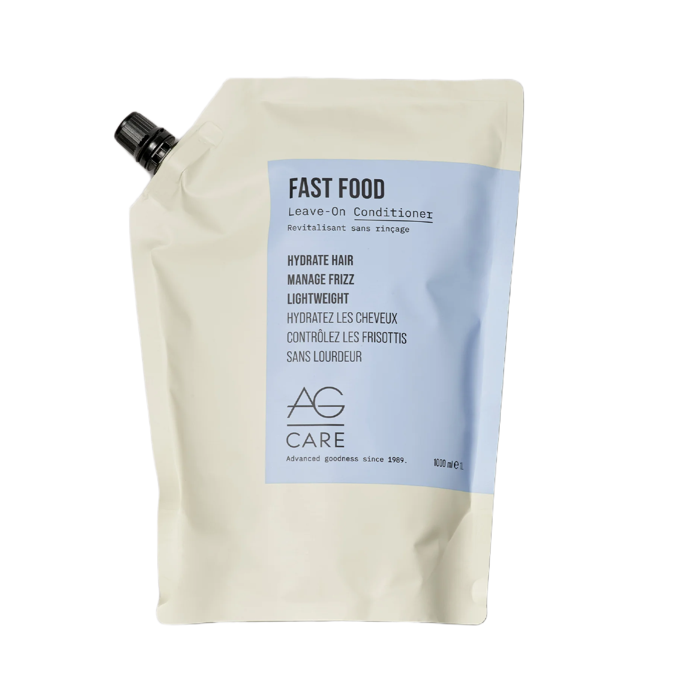 AG Care Fast Food Leave-On Conditioner pouch on a white background