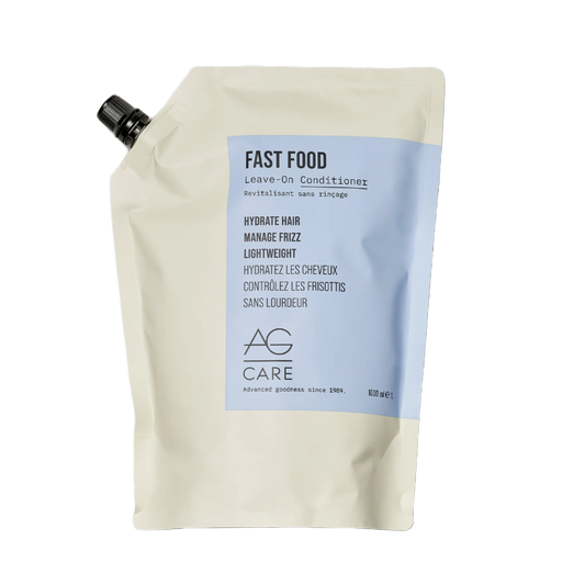 AG Care Fast Food Leave-On Conditioner pouch on a white background