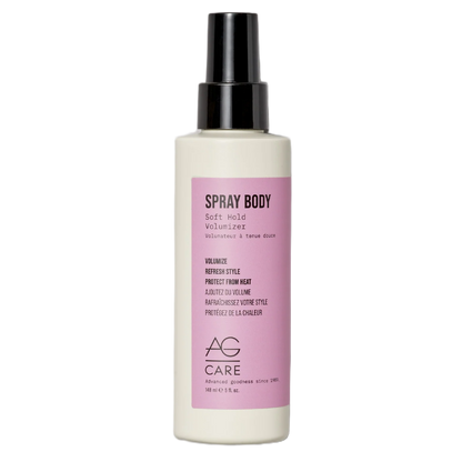 Spray bottle with pink label on a white background