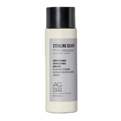 Bottle of AG Care Sterling Silver Toning Conditioner on a white background