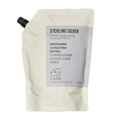 AG Care Sterling Silver toning conditioner pouch on a white background