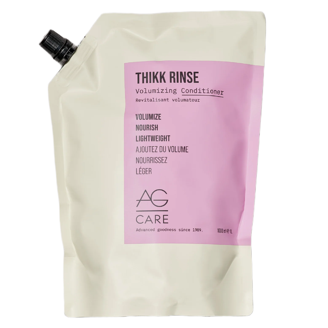 AG Care Thikk Rinse volumizing conditioner packaging on a white background