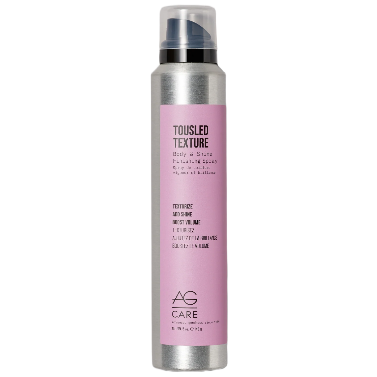 Bottle of AG Care Tousled Texture product on a white background