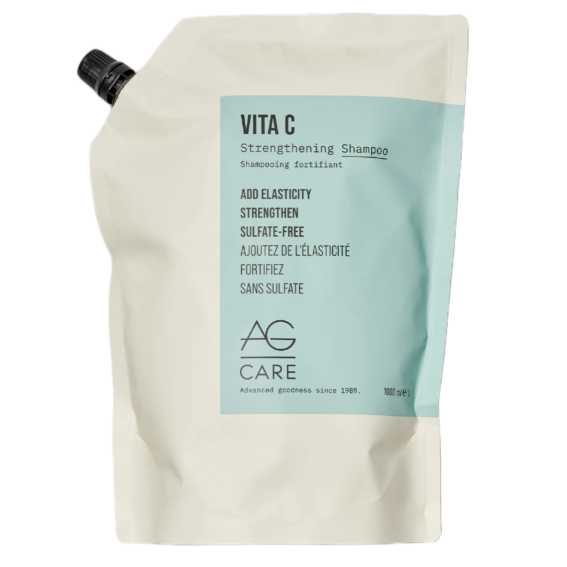 Vita C Strengthening Shampoo packaging with AG Care branding on a white background