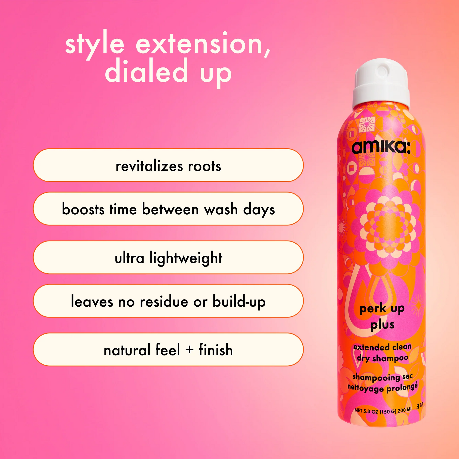 Amika Perk Up Plus Extended Clean Dry Shampoo Benefits