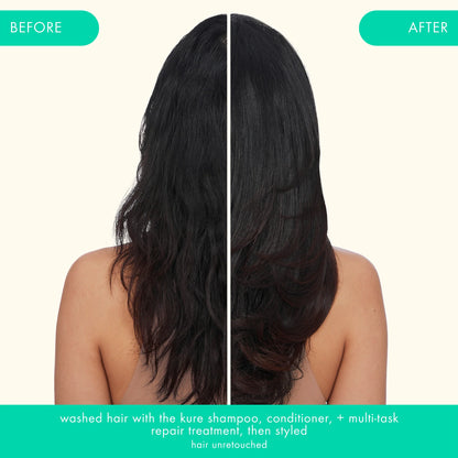 Amika The Kure Bond Repair Conditioner Before After