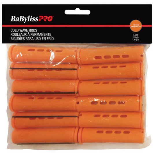 Pack of orange hair styling jumbo rods with BabylissPro branding on packaging