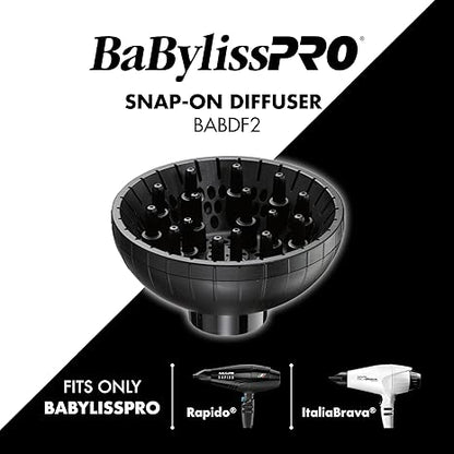 BabylissPRO Snap-On Diffuser BABDF2 for Rapido BABF700C Hair Dryer