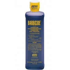 A tall blue bottle of Barricade Explosive Remover and Cleaner with a yellow cap, shown against a plain white background.