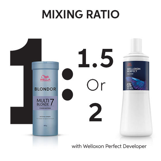 Wella blondor Multi Blonde 7 plus mixing ratio