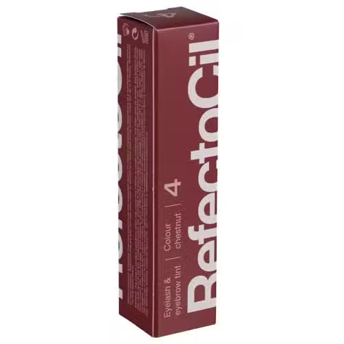 RefectoCil chestnut eyelash and eyebrow tint box on a white background