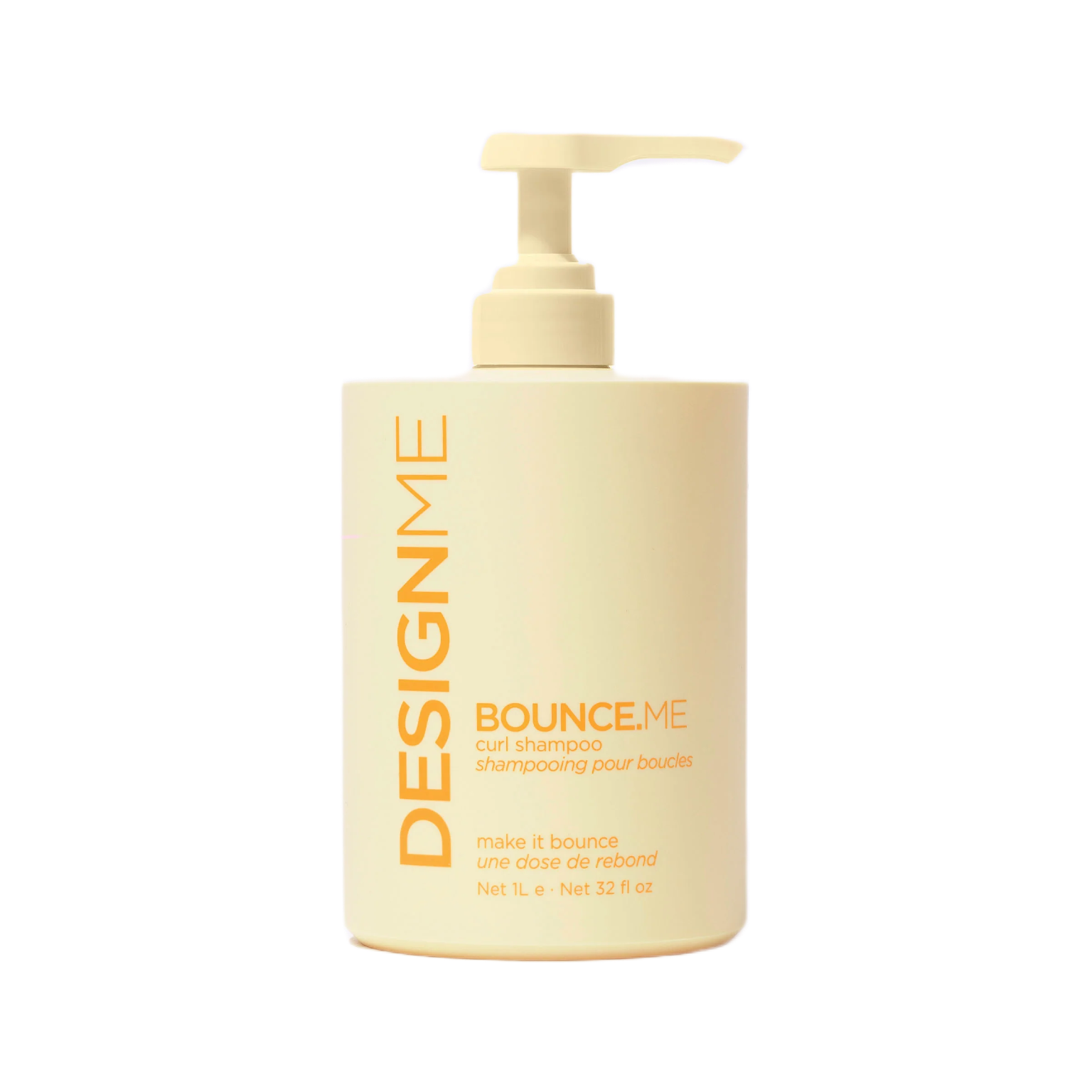 DESIGNME Bounce Me curl shampoo bottle on a white background
