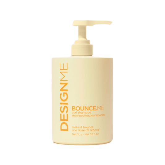 DESIGNME Bounce Me curl shampoo bottle on a white background